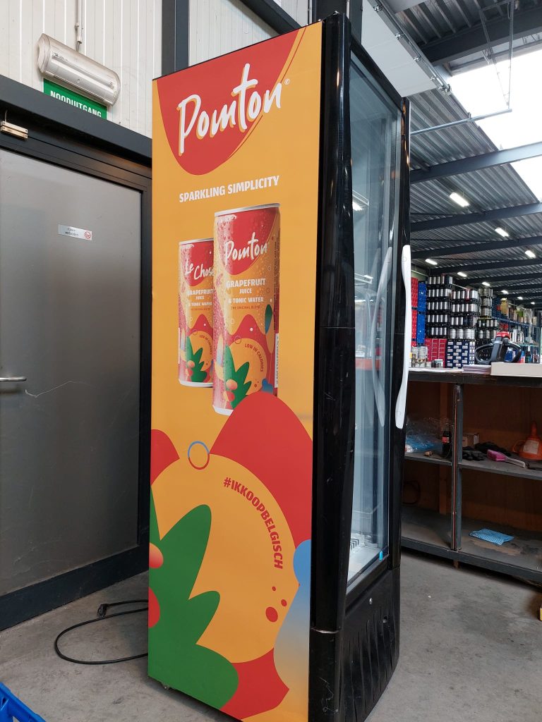 pomton koelkast bestickering