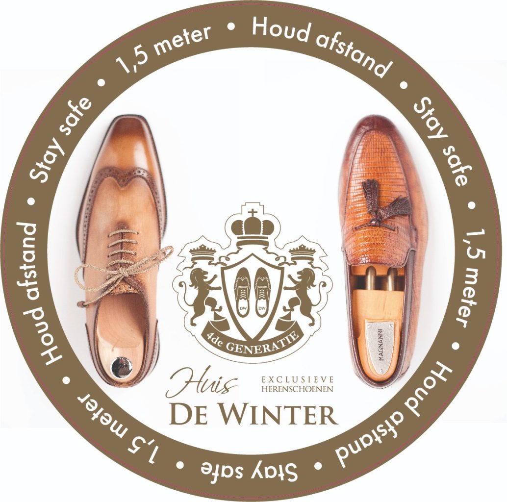 huis de winter corona afstand houden vloer sticker