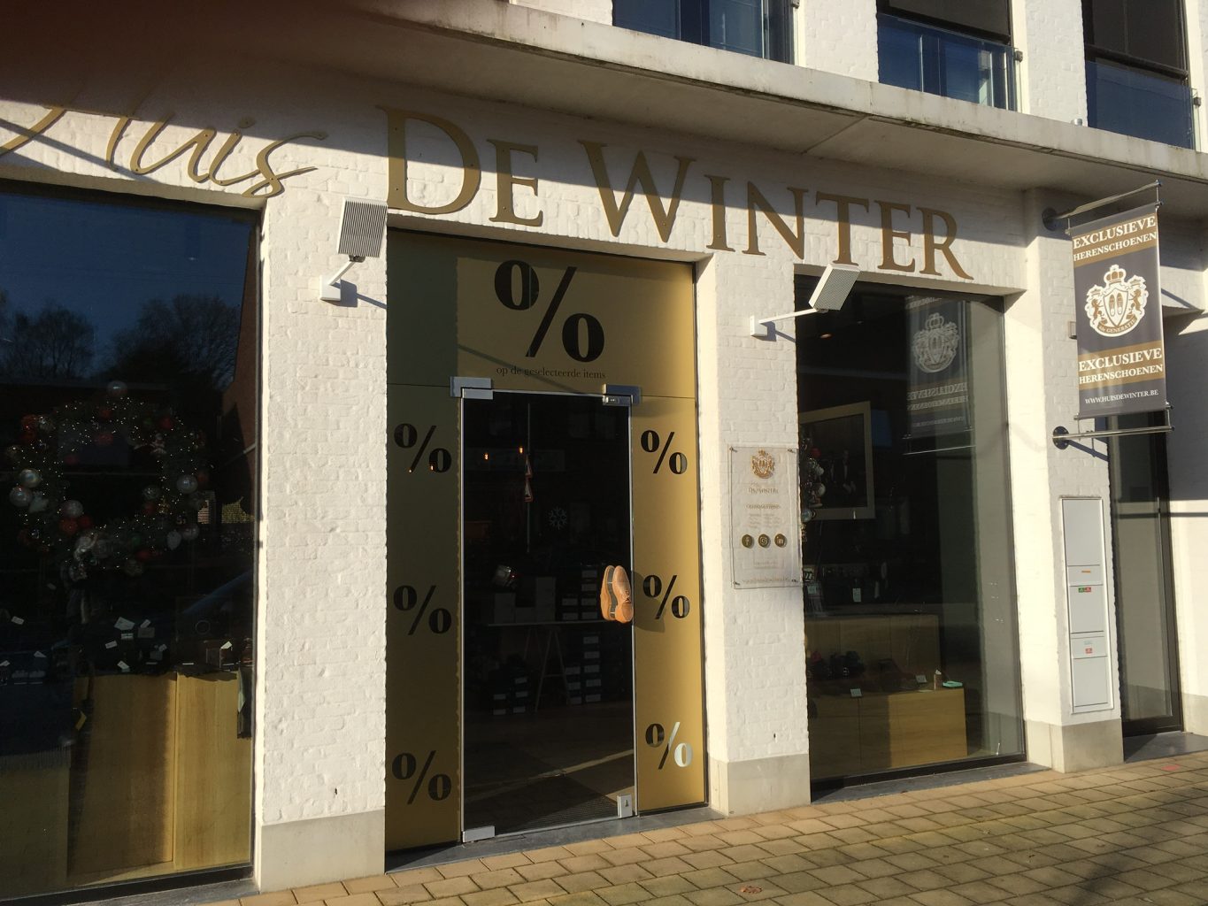 huis de winter belettering raam banner