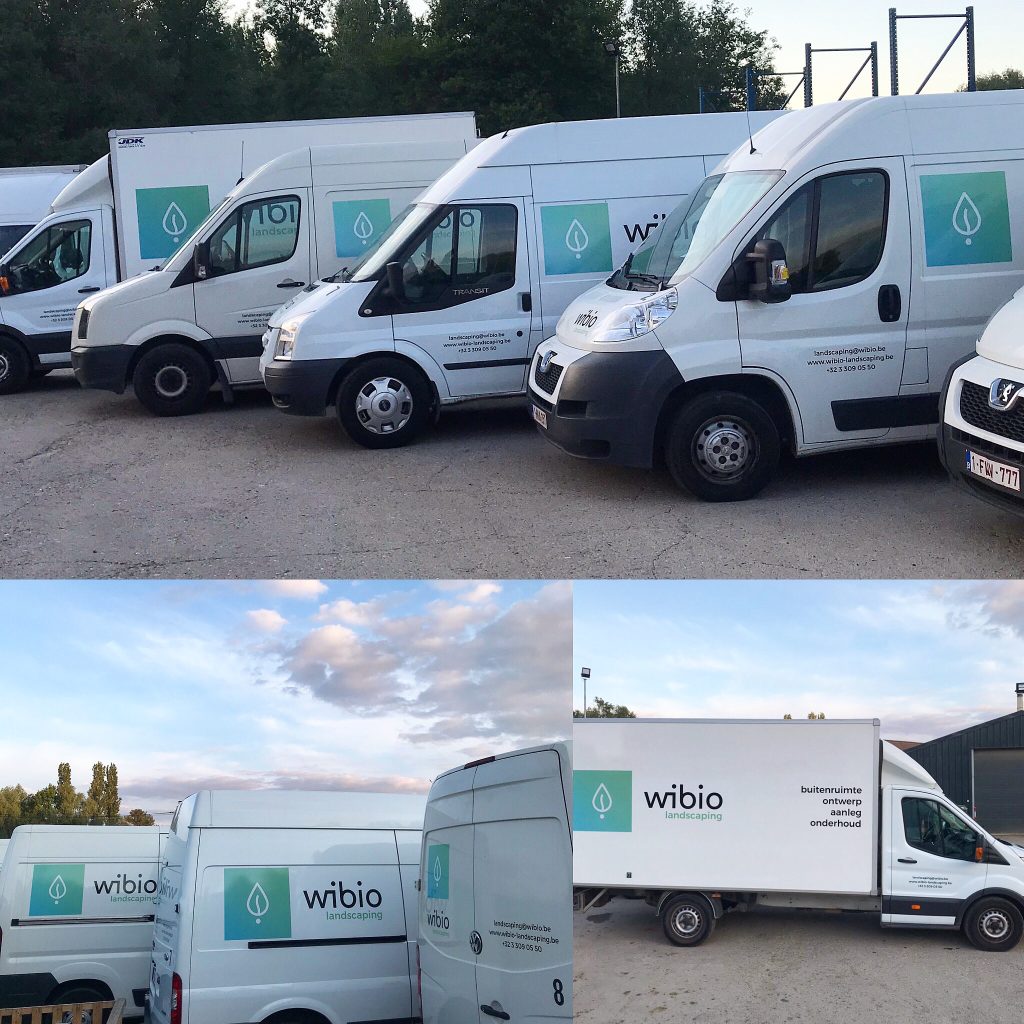 wibio landscaping belettering wagenpark