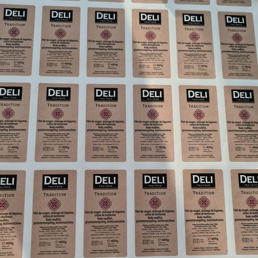 deli traiteur etiket overprint thermopapier
