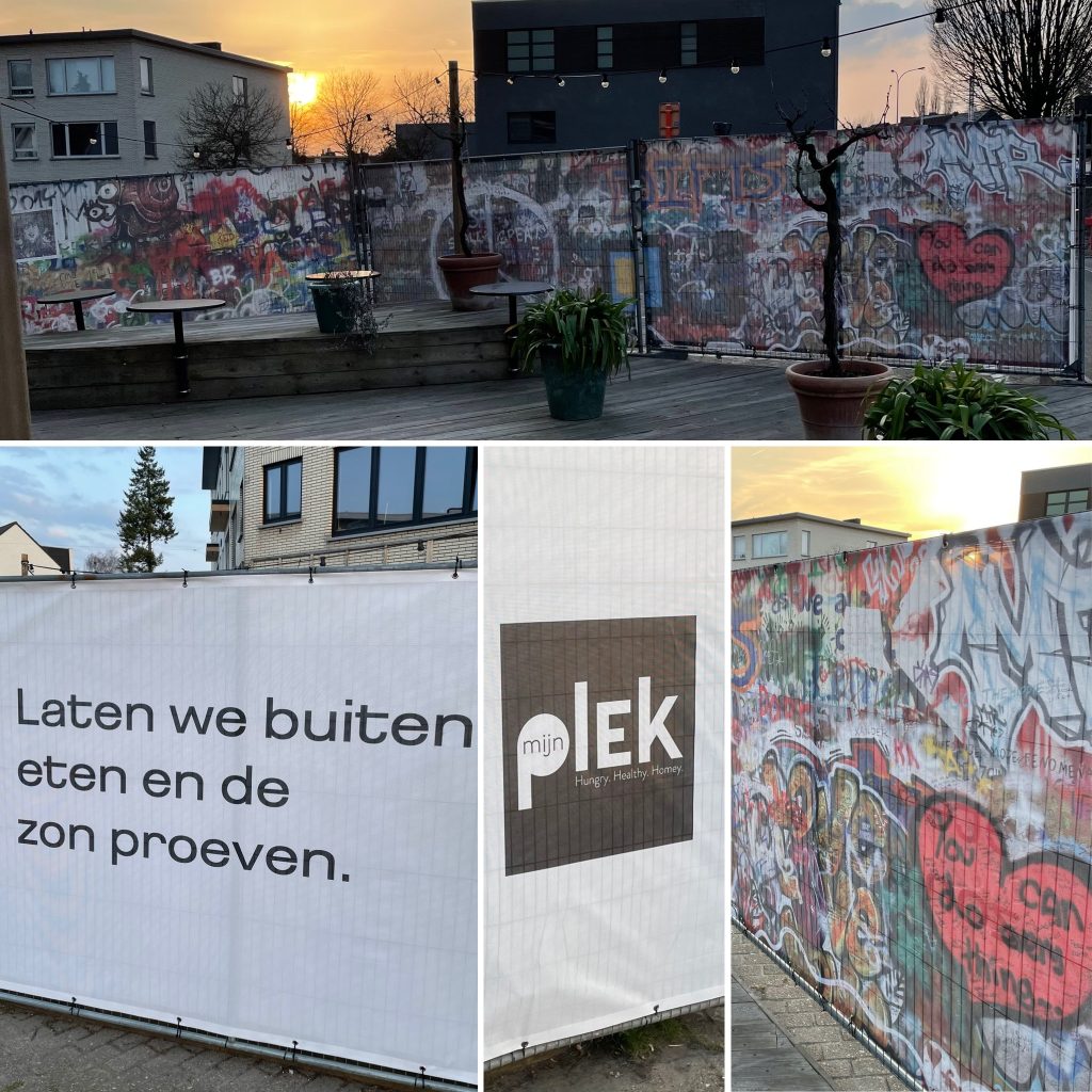 mijn plek werfdoek reclame afdekken in stijl