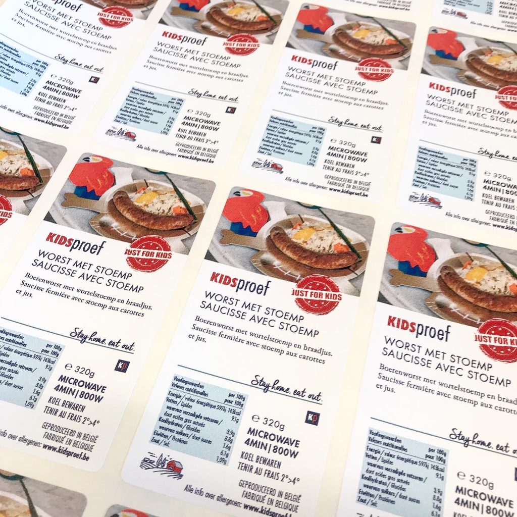 proeff etiket sticker voeding