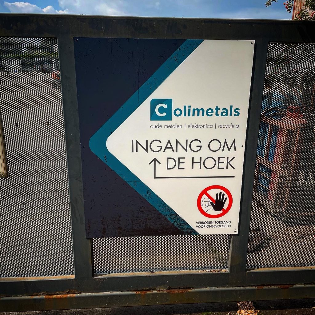 colimetals bord verboden toegang