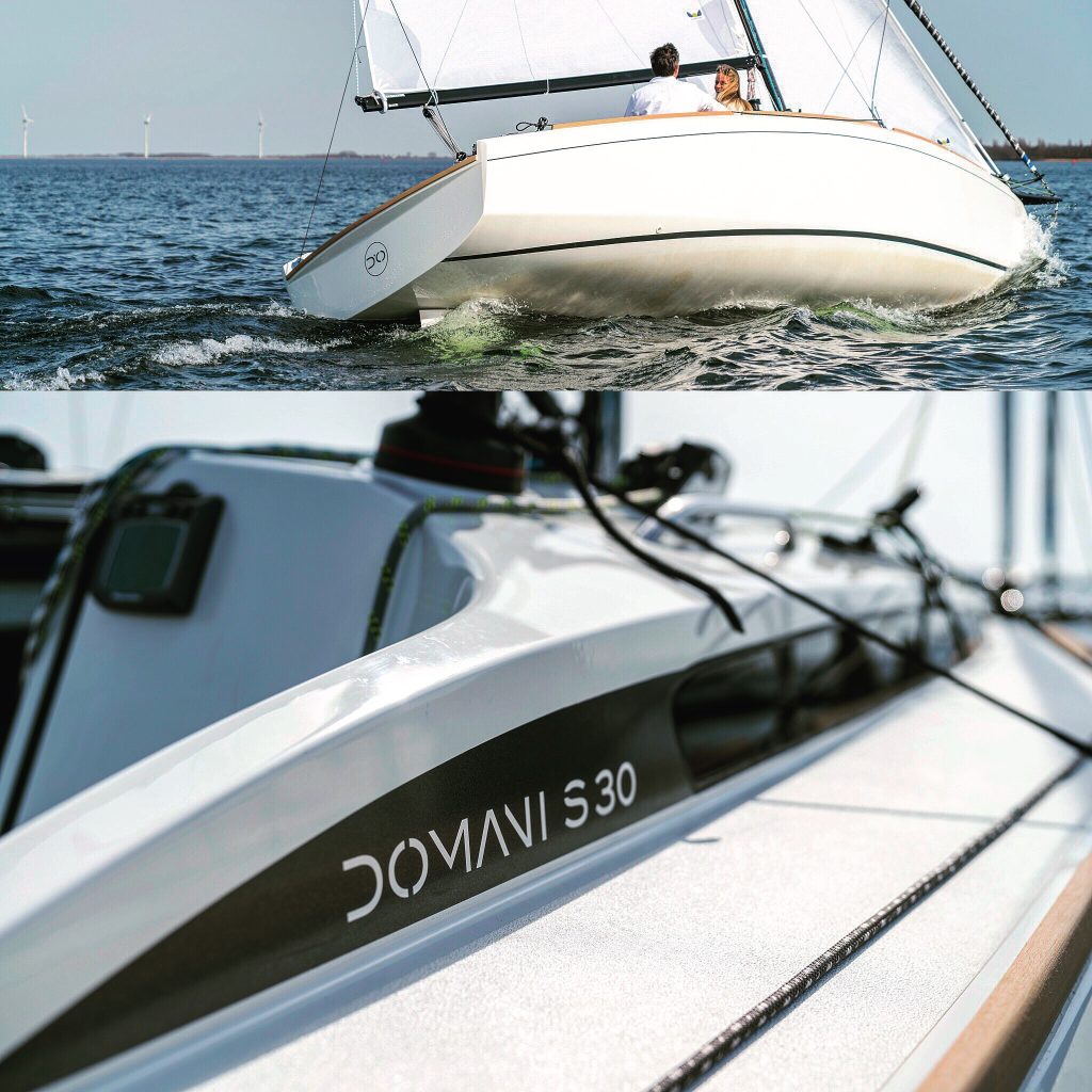 domani s30 belettering zeil boot